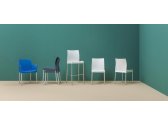 Кресло пластиковое PEDRALI Ice алюминий, стеклопластик синий Фото 4