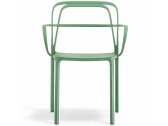 Кресло пластиковое PEDRALI Intrigo алюминий зеленый шалфей Фото 6