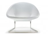 Кресло дизайнерское мягкое PEDRALI Joker металл, ткань белый Фото 4