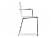 Кресло пластиковое PEDRALI Kuadra XL сталь, технополимер белый Фото 5