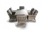 Кресло плетеное 4SIS Цесена алюминий, искусственный ротанг, ткань серо-соломенный Фото 8