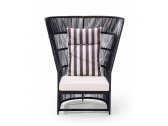 Кресло плетеное дизайнерское Tagliamento Sofa living алюминий, искусственный ротанг черный Фото 1