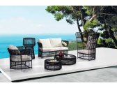 Кресло плетеное дизайнерское Tagliamento Sofa living алюминий, искусственный ротанг черный Фото 2