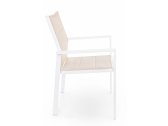 Кресло металлическое текстиленовое Garden Relax Terry алюминий, текстилен белый Фото 3