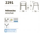 Кресло металлическое с подушкой Varaschin Clever алюминий, текстилен, ткань светло-серый, жемчужный Фото 7