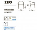 Кресло металлическое с подушкой Varaschin Clever алюминий, ткань светло-серый, голубой Фото 9