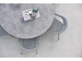 Кресло металлическое с подушкой Varaschin Clever алюминий, ткань светло-серый, серый Фото 6