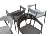 Кресло металлическое с подушкой Varaschin Clever алюминий, текстилен, ткань светло-серый, жемчужный Фото 5