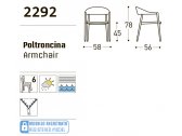 Кресло металлическое текстиленовое Varaschin Clever алюминий, текстилен, ткань серый, серо-коричневый Фото 5