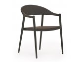 Кресло металлическое текстиленовое Varaschin Clever алюминий, текстилен, ткань серый, серо-коричневый Фото 1