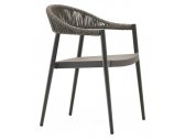 Кресло металлическое текстиленовое Varaschin Clever алюминий, текстилен, веревка, ткань серый, серо-коричневый Фото 1