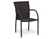 Плетеное кресло Afina искусственный ротанг, сталь коричневый Фото 1