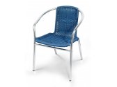 Кресло плетеное Afina Contract алюминий, искусственный ротанг синий Фото 1