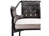 Кресло плетеное с подушкой Varaschin Obi алюминий, искусственный ротанг, ткань Фото 6