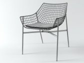 Лаунж-кресло металлическое с подушкой Varaschin Summerset сталь, ткань Фото 4
