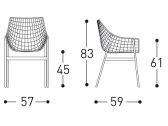 Кресло металлическое с подушкой Varaschin Summerset сталь, ткань Фото 6