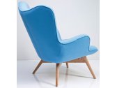 Кресло дизайнерское Beon Angel дерево, кашемир голубой Фото 8