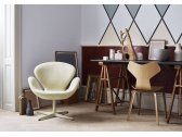Кресло дизайнерское Beon Swan хромированный металл, экокожа белый Фото 4