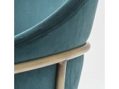 Кресло с обивкой PEDRALI Jazz сталь, вельвет синий Фото 6