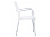 Кресло пластиковое Siesta Contract Bella алюминий, полипропилен белый Фото 7