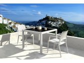 Кресло пластиковое плетеное Siesta Contract Capri стеклопластик белый Фото 6