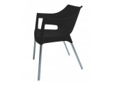 Кресло пластиковое Resol Pole armchair алюминий, полипропилен черный Фото 2