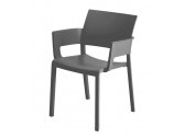 Кресло пластиковое Resol Fiona armchair  стеклопластик темно-серый Фото 1