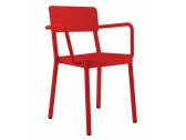 Кресло пластиковое Resol Lisboa armchair стеклопластик красный Фото 1
