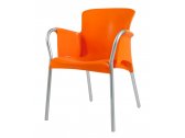 Кресло пластиковое Resol Oh armchair алюминий, полипропилен оранжевый Фото 1