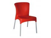 Стул пластиковый Resol Hey chair алюминий, полипропилен красный Фото 1