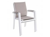 Кресло металлическое текстиленовое Garden Relax Kubik алюминий, текстилен белый Фото 4
