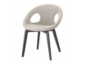 Кресло с обивкой Scab Design Natural Drop Pop бук, технополимер, ткань венге, светло-серый Фото 2