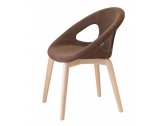 Кресло с обивкой Scab Design Natural Drop Pop бук, технополимер, ткань натуральный бук, кофе Фото 2