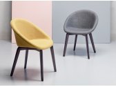 Кресло с обивкой Scab Design Natural Giulia Pop бук, технополимер, ткань венге, желтый Фото 4