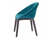 Кресло с обивкой Scab Design Natural Giulia Pop бук, технополимер, ткань венге, морская волна Фото 3
