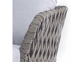 Кресло плетеное с подушками Tagliamento Aura алюминий, акрил тортора, белый Фото 6