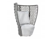 Кресло плетеное мягкое Garden Relax Kravitz алюминий, акрил, ткань серый Фото 1
