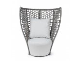Кресло плетеное мягкое Garden Relax Kravitz алюминий, акрил, ткань серый Фото 3