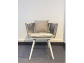 Кресло плетеное с подушкой Tagliamento Bitta алюминий, акрил серый, тортора Фото 2