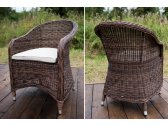 Кресло плетеное 4SIS Равенна алюминий, искусственный ротанг, ткань темно-коричневый Фото 4