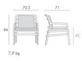 Кресло пластиковое с подушками Nardi Aria стеклопластик, акрил антрацит, лайм Фото 2