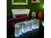 Стол дизайнерский светящийся SLIDE Amore Table Lighting LED полиэтилен, закаленное стекло Фото 3