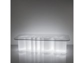 Стол дизайнерский светящийся SLIDE Amore Table Lighting LED полиэтилен, закаленное стекло Фото 2