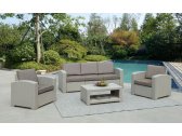Комплект плетеной мебели Afina AFM-3017G Light grey пластик с имитацией плетения светло-серый Фото 1