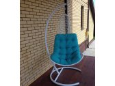 Кресло плетеное подвесное Ротанг Плюс Грация сталь, искусственный ротанг белый Фото 16