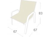 Кресло металлическое текстиленовое Crema Medusa алюминий, текстилен белый Фото 2