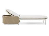 Лежак металлический с матрасом Ethimo Esedra алюминий, искусственный ротанг, акрил песочный, белый Фото 4