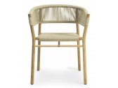 Кресло деревянное плетеное Ethimo Kilt тик, роуп натуральный тик, песочный Фото 4