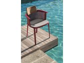 Кресло металлическое Ethimo Nicolette алюминий, тик красный, натуральный Фото 10