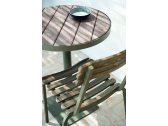 Стол деревянный обеденный Ethimo Laren мореный тик, сталь мореный тик, серый Фото 4